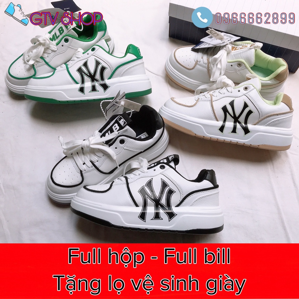 Full hộp, bill và tặng lọ vệ sinh giày - Giày thể thao nam nữ mlb chunky liner 3 mẫu, size 36 đến 44.      .