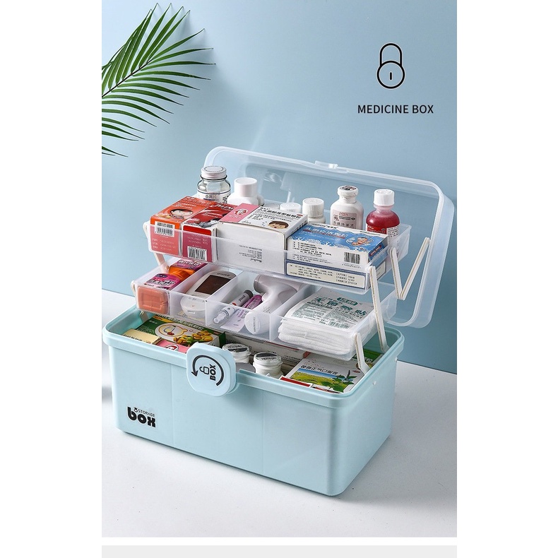 Hộp đựng thuốc gia đình thông minh nhiều tầng đủ dung tích