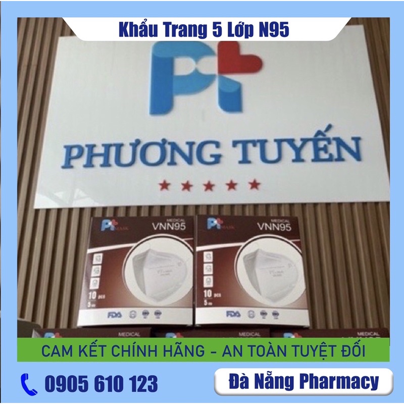 [Hộp 10 Cái] Khẩu Trang N95 5 Lớp Hàng Công Ty Phương Tuyên Chuẩn Chất Lượng