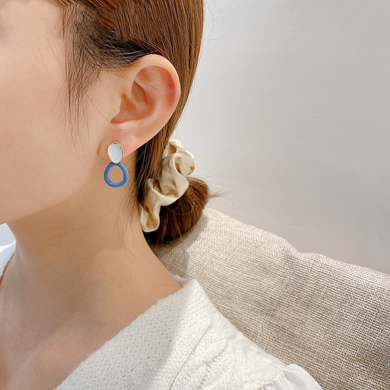 Bông tai tròn thời trang phong cách Hàn Quốc dành cho nữ