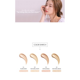 Kem Nền Mỏng Nhẹ Tự Nhiên  Romand Zero Layer Foundation 35ml