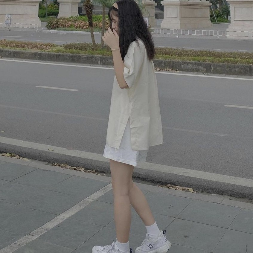 Áo Sơ Mi Ngắn Tay Xẻ Tà - Ảnh Thật - Titto Closet | BigBuy360 - bigbuy360.vn
