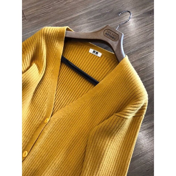 Áo khoác len cardigan dáng dài Uni_Qlo