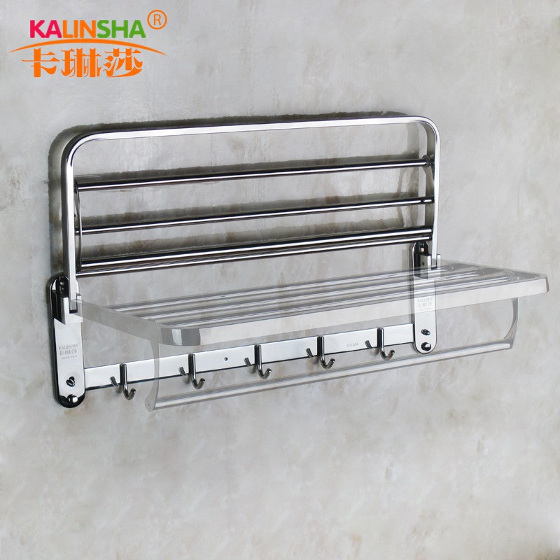 Giá treo khăn inox 2 tầng gấp 90 độ.