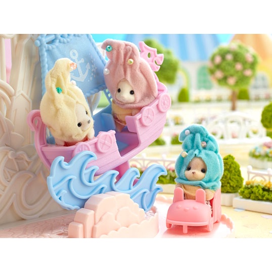 Đồ Chơi Sylvanian Families Bộ 3 Em Bé Siêu Đáng Yêu Trong Trang Phục Cây Kem Baby Trio Cuties Ice Cream