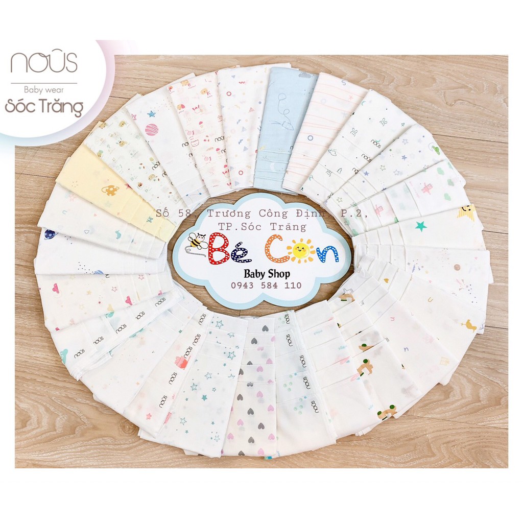 Set 5 cái khăn sữa Nous (20 mẫu)