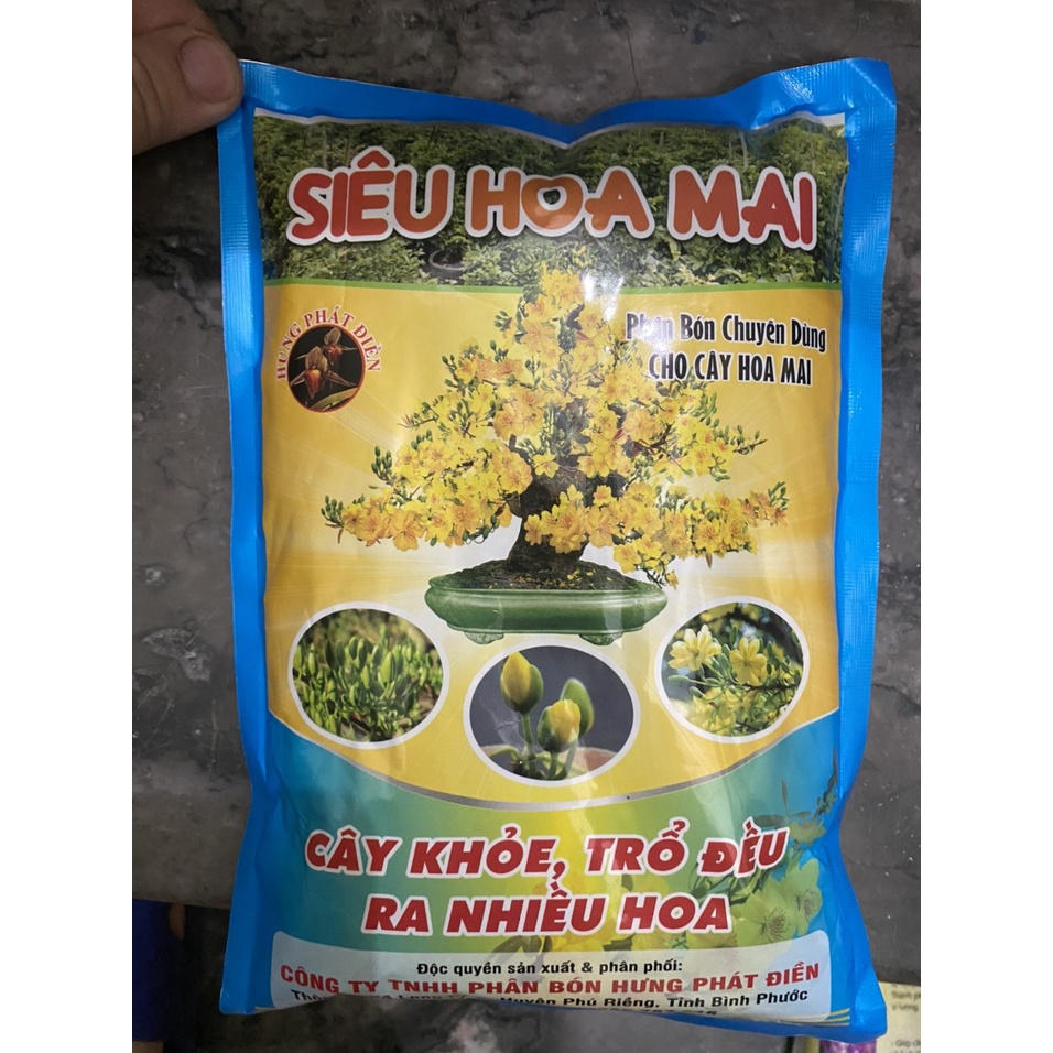 Phân bón chuyên dùng cho hoa mai giúp cây khỏe, trổ bông đều, nhiều hoa túi 700g