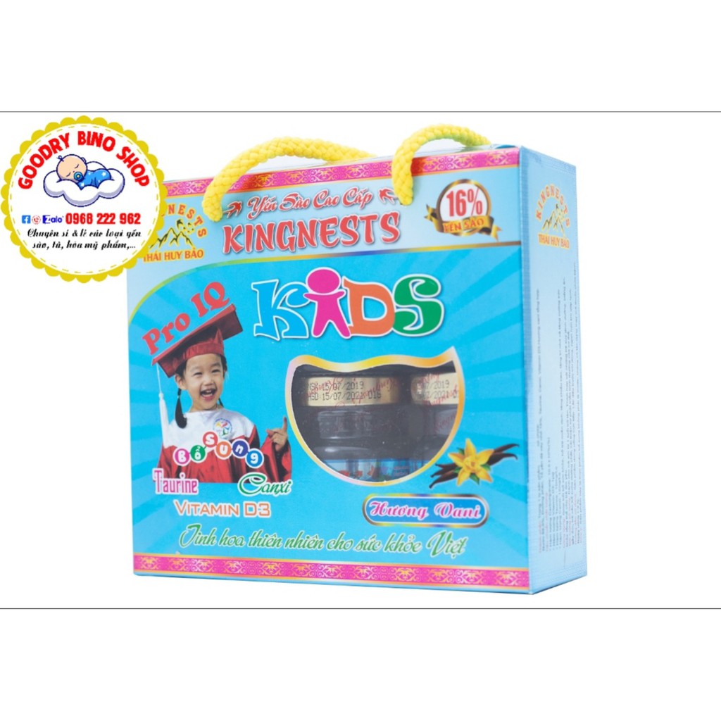 Yến sào trẻ em cao cấp Kingnests KIDS PRO IQ 16% yến tự nhiên