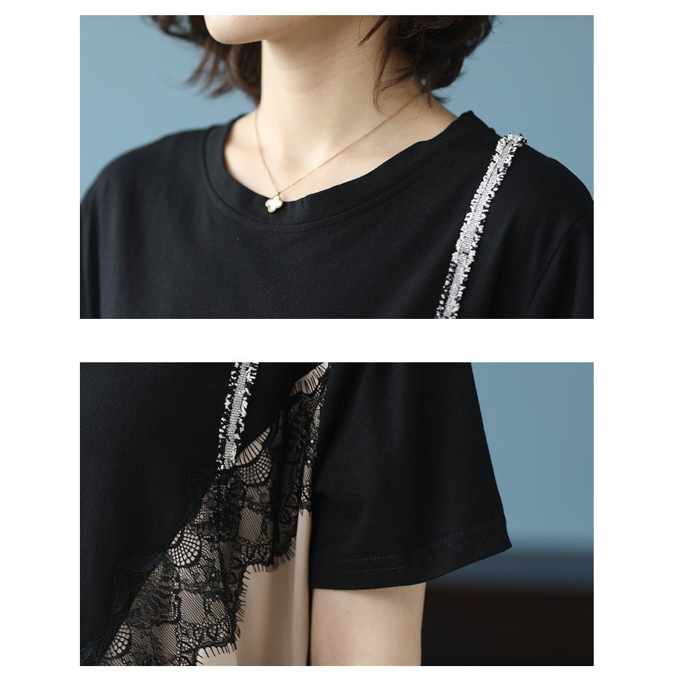 S57265 - Đầm suông ngắn tay nữ hè đuôi cá big size hàng nhập