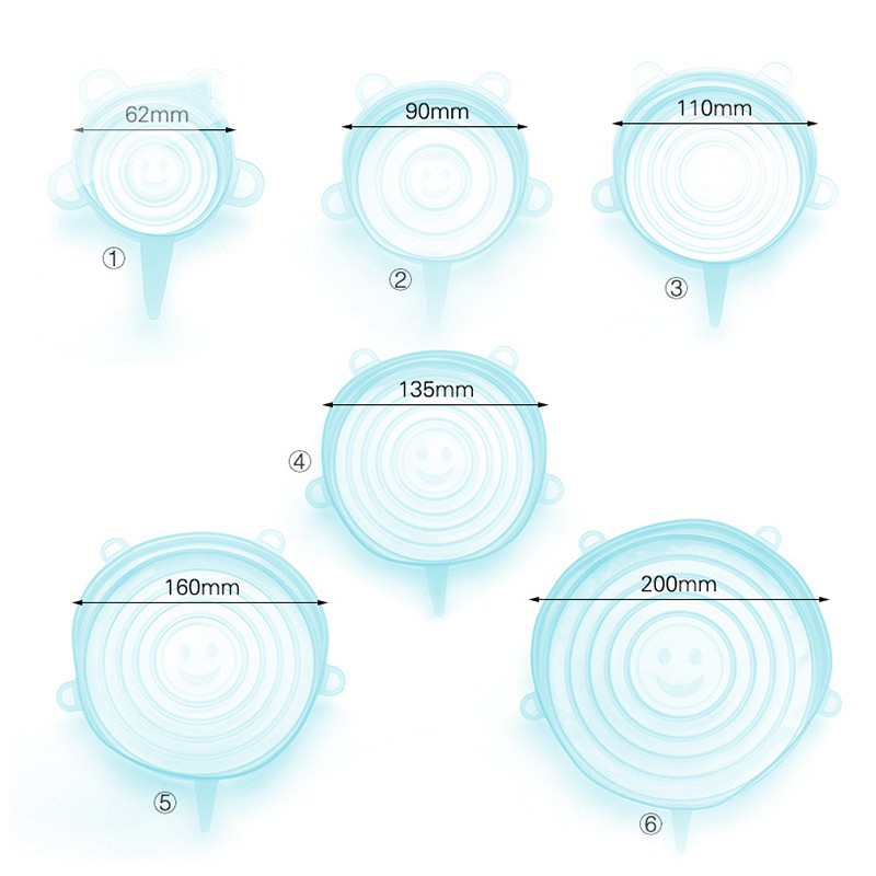 Nắp đậy thực phẩm [Hàng loại 1-Giá tốt nhất] Bộ nắp đậy thực phẩm silicon tiện lợi | BigBuy360 - bigbuy360.vn