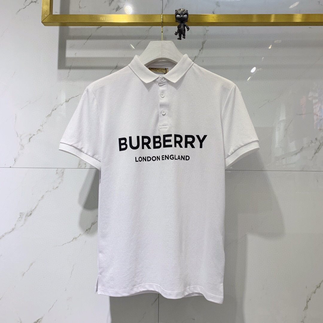 Burberr Áo thun cotton tay ngắn in logo  thời trang dành cho nam 2020 polo