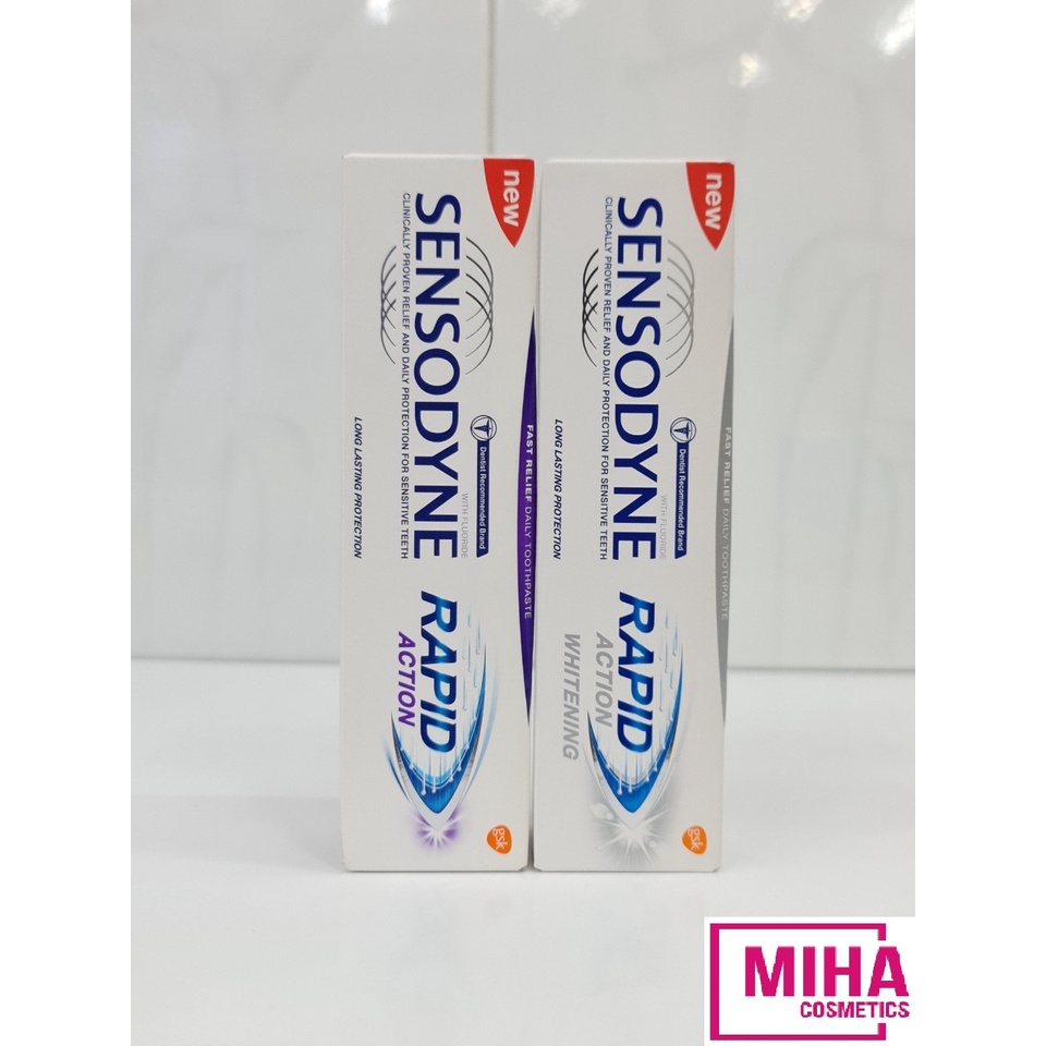 Kem Đánh Răng Giảm Ê Buốt Nhanh &amp; Làm Sáng Sensodyne Rapid Action Whitening Toothpaste 100g