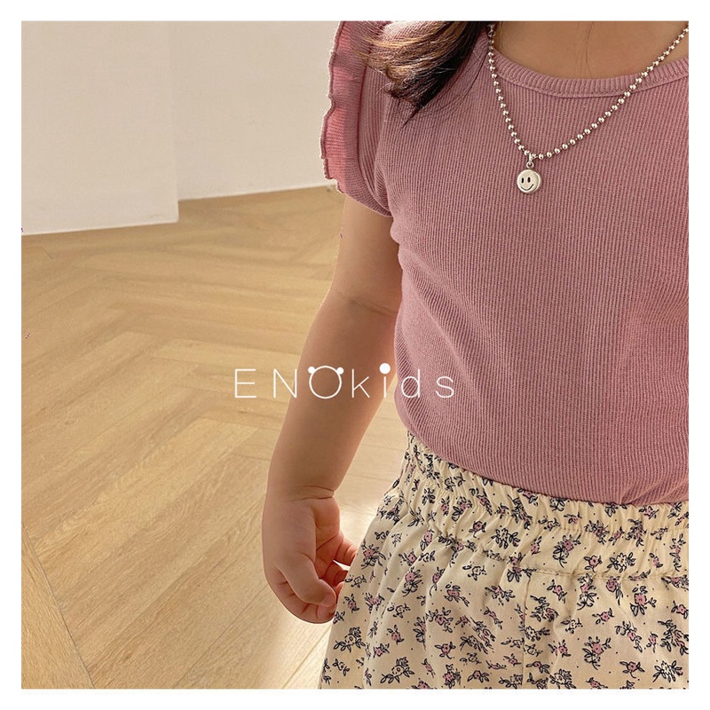 Áo Thun Cotton Tay Ngắn Co Giãn Phong Cách Hàn Quốc Nhật Bản Thời Trang Mùa Hè Dành Cho Bé Gái 22