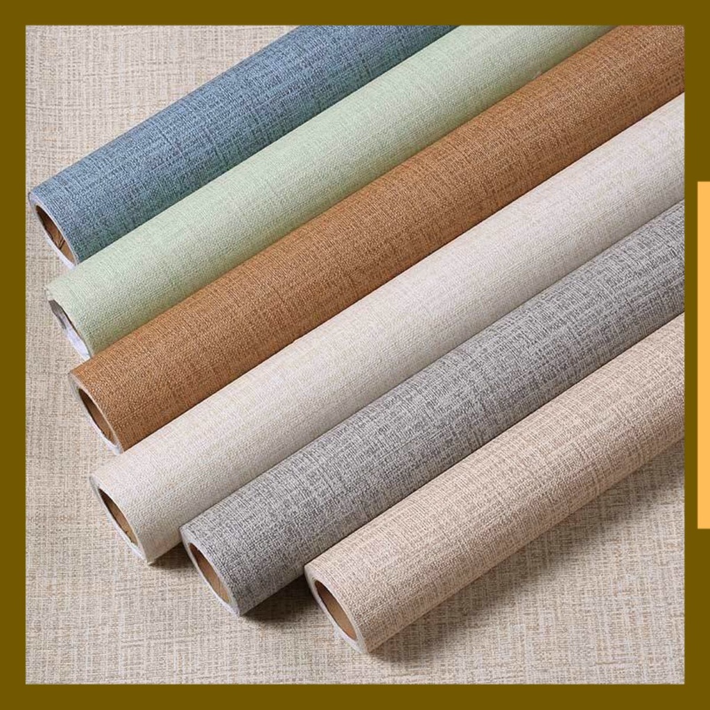 10M Giấy dán tường giả vải vân như thật keo sẵn khổ 60cm