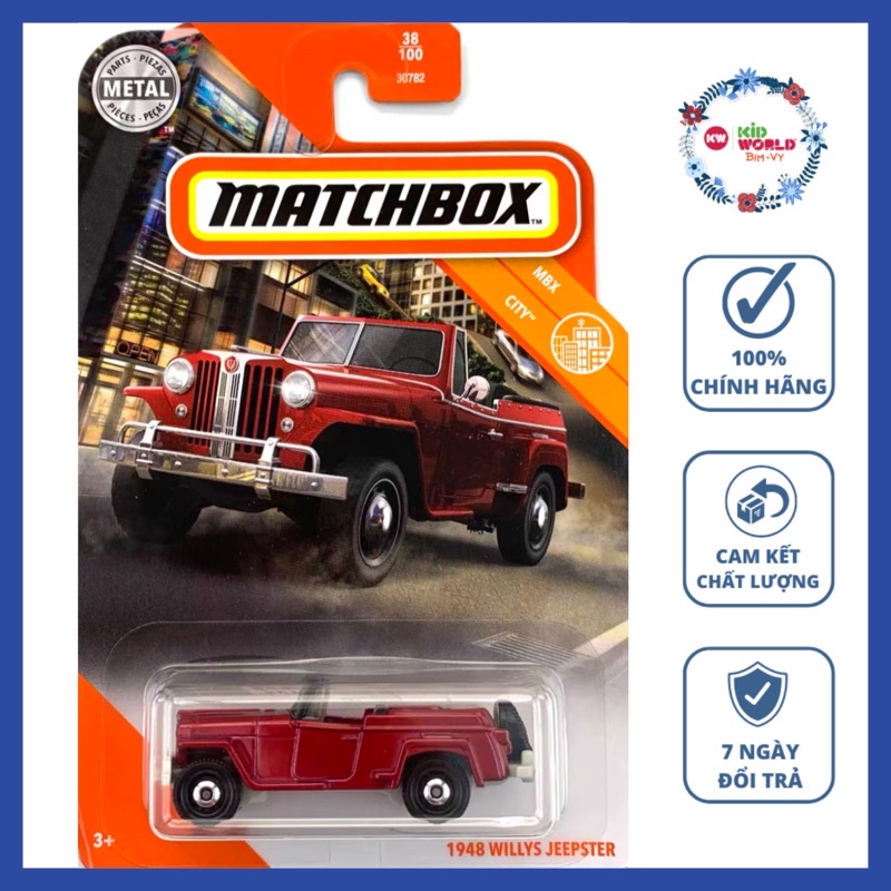 Xe mô hình Matchbox 1948 Willys Jeepster GKL12.