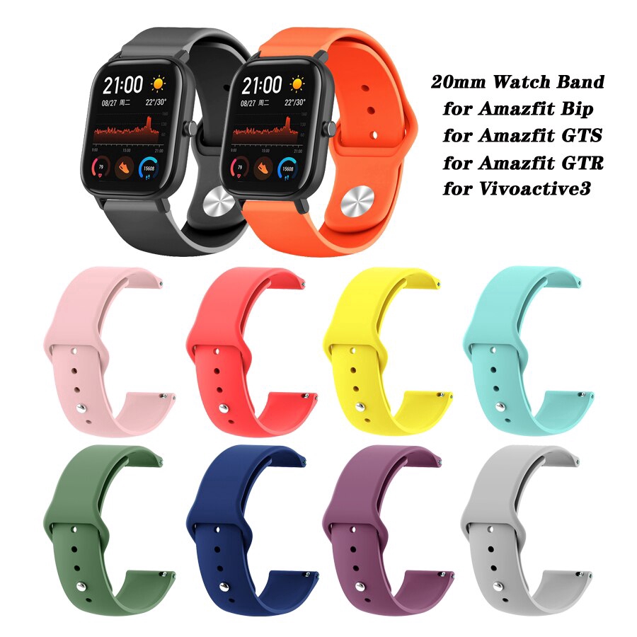 Bộ ốp silicon + dây silicon mềm + miếng dán bảo vệ cho đồng hồ đeo tay for Xiaomi Huami Amazfit GTS