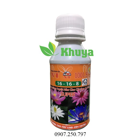 Phân bón HVP/NT 16-16-8 chai 100ml Chuyên cây Sen và Súng