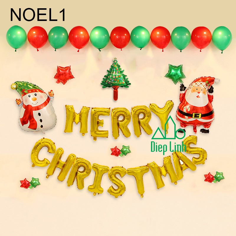 Sét Phụ Kiện Trang Trí Chủ Đề Noel Giáng Sinh Christmas