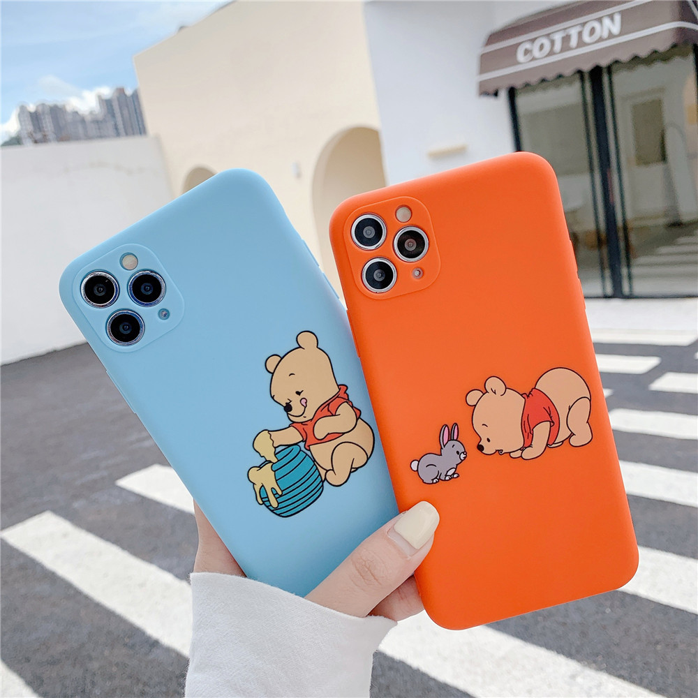 Trong kho!Ốp Điện Thoại Tpu In Hình Gấu Pooh Xinh Xắn Cho IPhone6 7Plus 8Plus XS 11 Pro Max 12