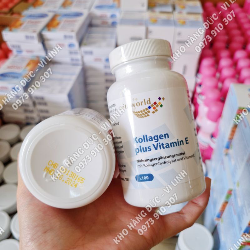 ( Bill ảnh sau) VIÊN UỐNG KOLLAGEN PLUS VITAMIN E VITAWORLD, 100v hàng Đức