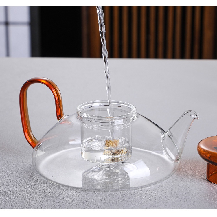 Ấm Thủy Tinh Pha Trà có lõi lọc 600 ml
