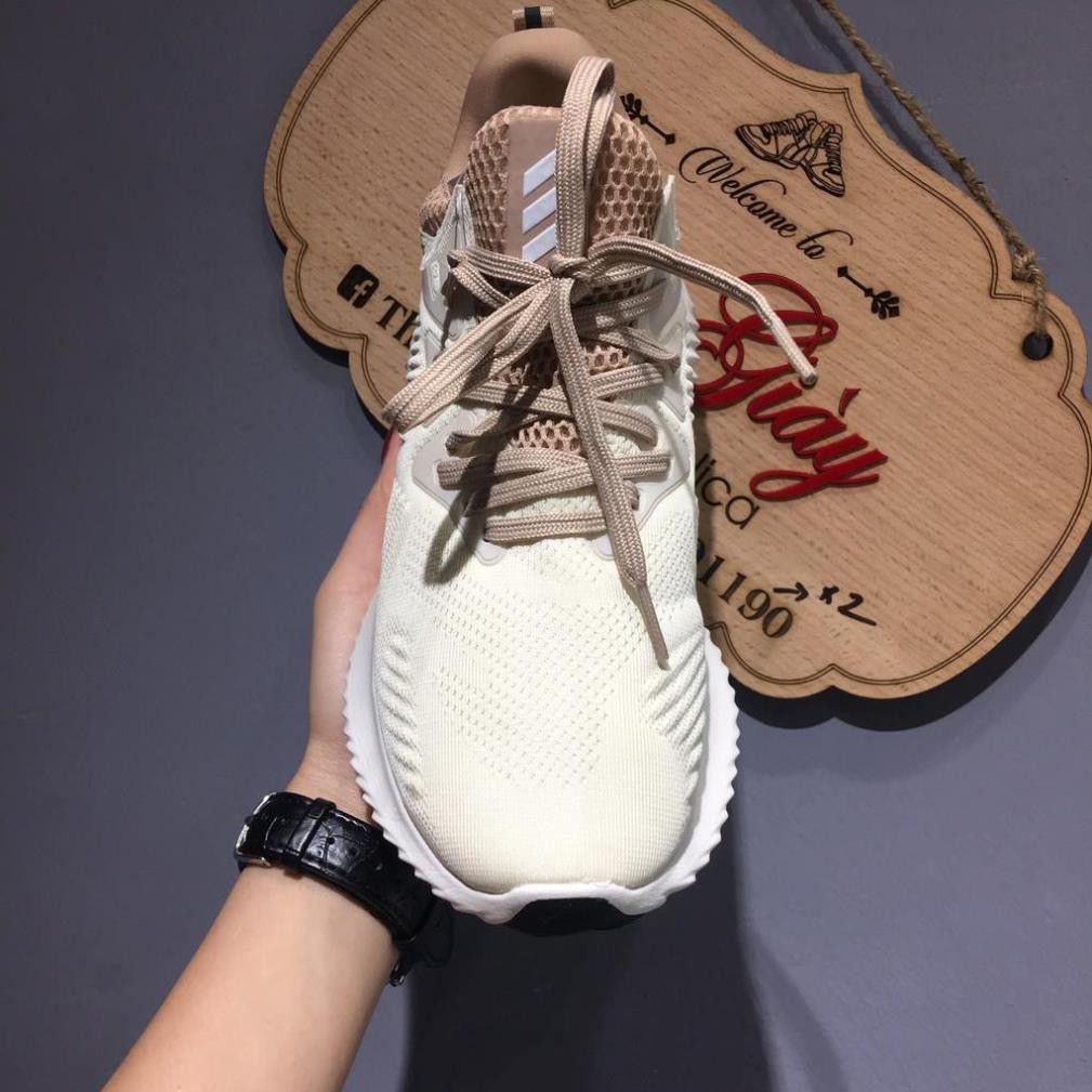 [ Giá CTV + Full box ] Giày alphabounce kem gót tím