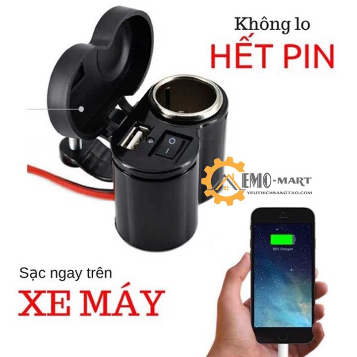 ⚡️𝐅𝐑𝐄𝐄 𝐒𝐇𝐈𝐏⚡️ Bộ chế sạc điện thoại trên xe máy V6 ⚡️ Tiện ích, nhỏ gọn - Dễ dàng lắp đặt, sử dụng
