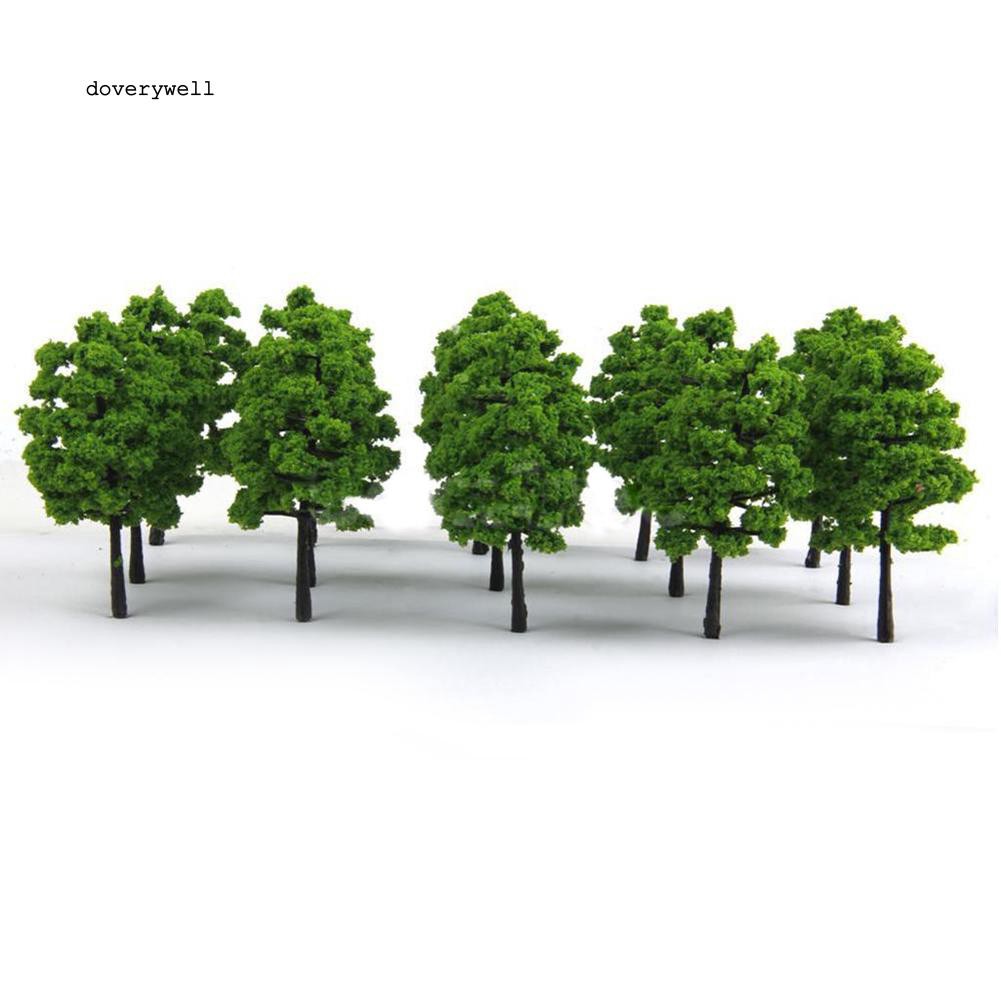 Set 20 mô hình cây xanh nhựa mini để trang trí tiểu cảnh thủ công