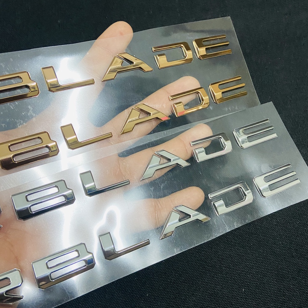 Bộ tem AIR BLADE dán các đời xe 125cc, 150cc chất liệu nhựa cứng xi chrome bóng cao cấp