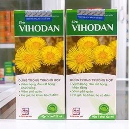 Siro VIHODAN, hỗ trợ làm giảm các triệu chứng ho, đau rát họng, giảm đờm