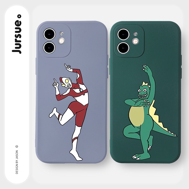 Ốp lưng JURSUE mềm hoạt hình cặp đôi dễ thương đẹp Cho iPhone 14 13 12 11 Pro Max SE 2020 X XR XS 8 7 ip 6S 6 Plus Y2292