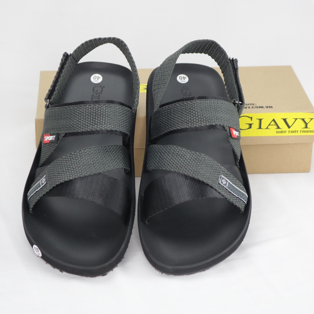 Giày sandal nam Giavy kiểu quai chéo SL546 đế cao su