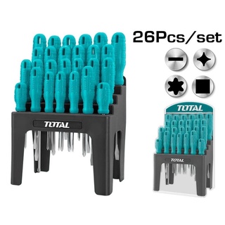(KKT) Bộ Tua vít dẹp bake sao vuông 26 cây TOTAL THTDC252601