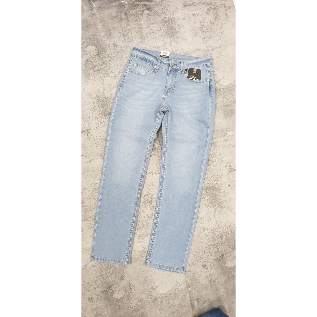 quần jean nam VNXK ống đứng le511 màu xanh sáng