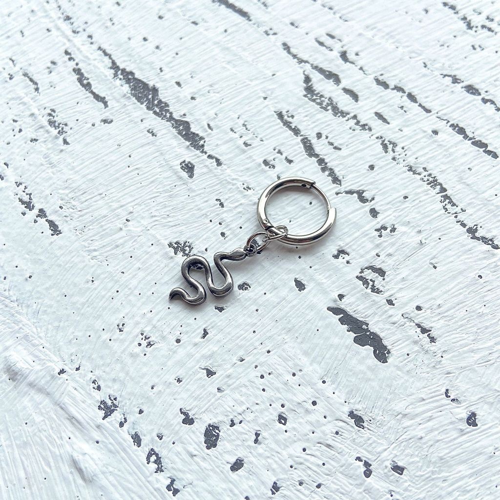 Khuyên Tai Hình Rắn Không Xỏ Lỗ Phong Cách Punk Hiphop 19A1337