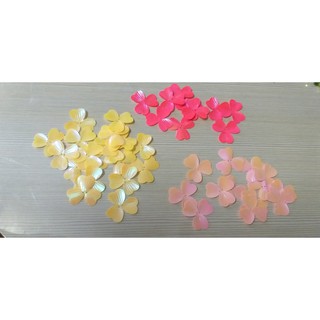 100 gr hoa 3 cánh sữa, hoa kim sa, hoa kim tiền, hoa decal làm cành vàng lá ngọc
