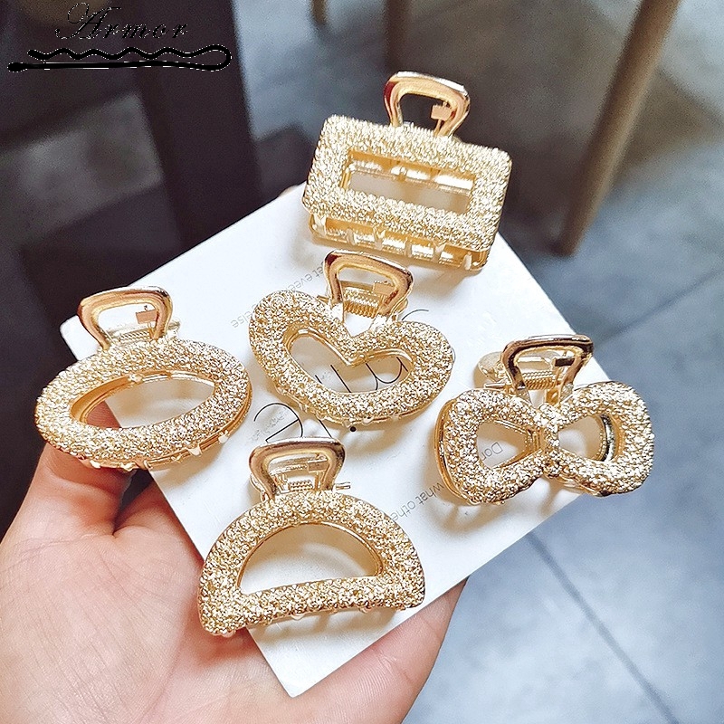 Kẹp Tóc Kim Loại Hình Ngôi Sao / Trái Tim Xinh Xắn Cho Nữ