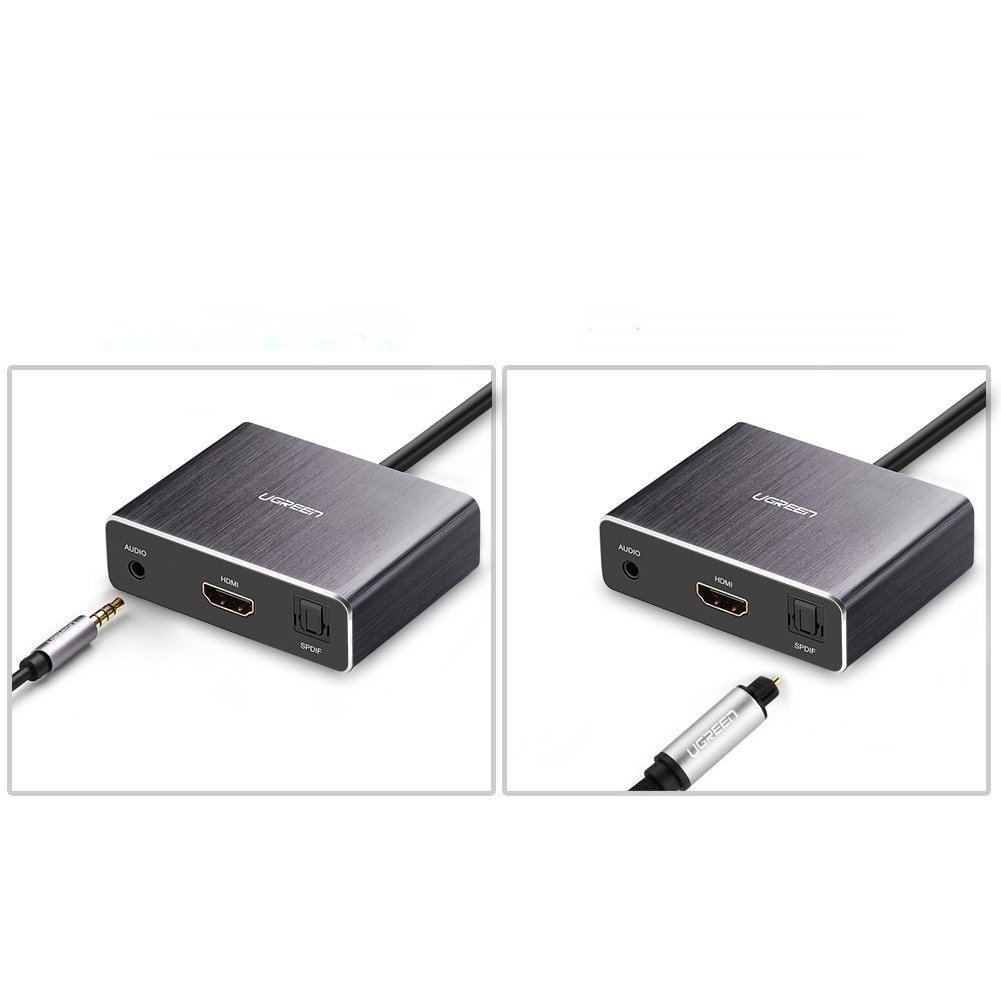 Bộ chuyển HDMI sang HDMI có 2 cổng ra âm thanh quang S/PDIF và 3.5mm UGREEN 40281