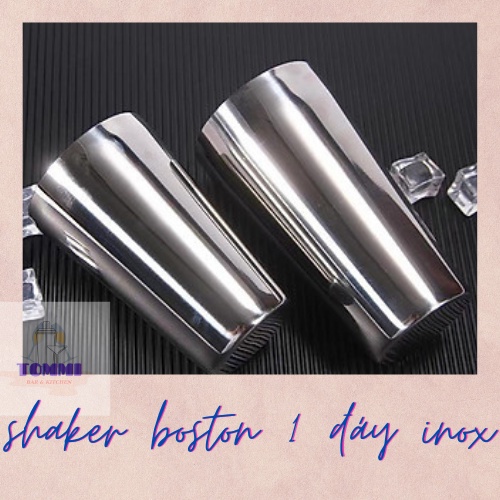 Bình Lắc Đồ Uống Shaker Boston 2 Đầu Inox 2 Đáy - Dụng Cụ Pha Chế