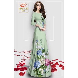 Vải áo dài Cẩm tú cầu