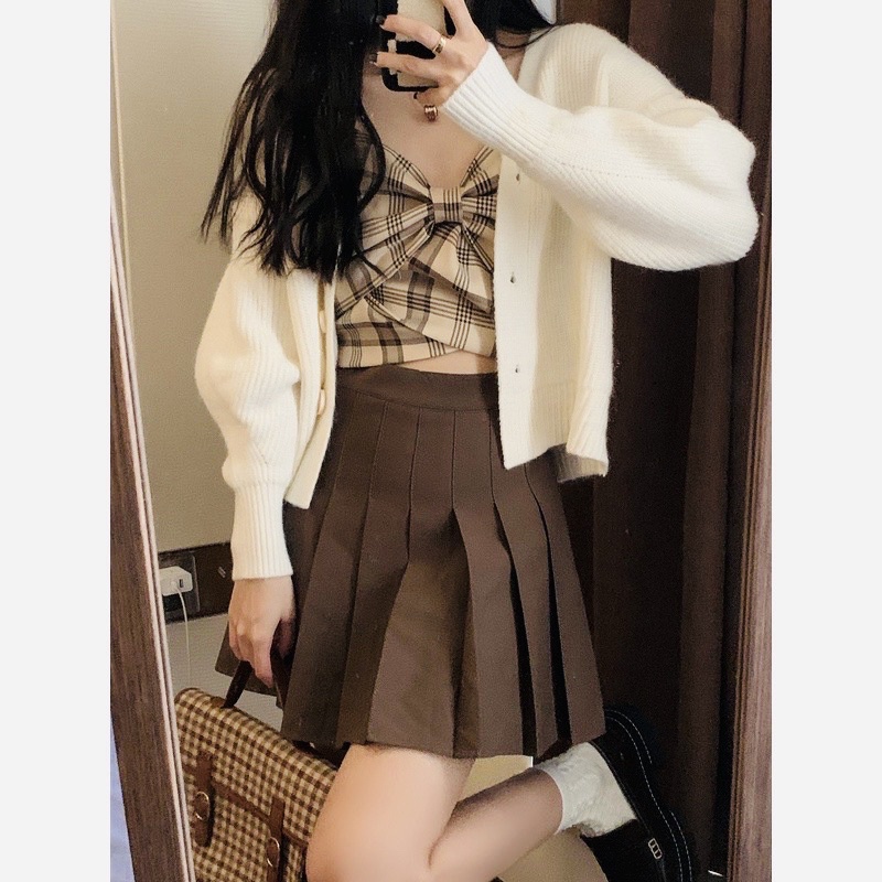 (ĐỦ MÀU) CHÂN VÁY TENNIS NÂU TÂY-ĐEN-TRẮNG | BigBuy360 - bigbuy360.vn