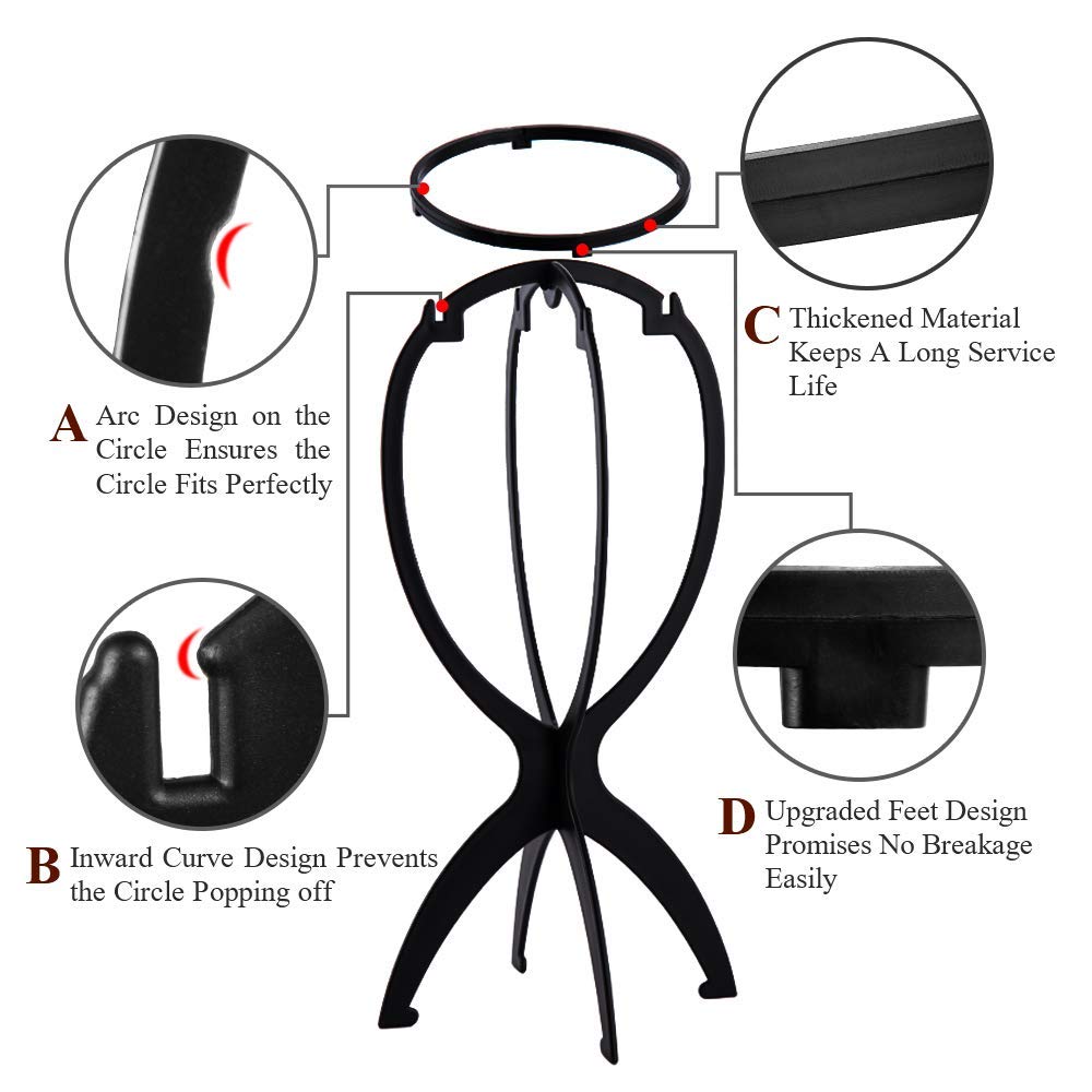 Portable Foldable  Wig Hanger/ Hat Dryer Display Stand/ Multi-Purpose Storage Rack/ Salon Barber Shop Accessories