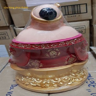 ông địa đế tròn đỏ
