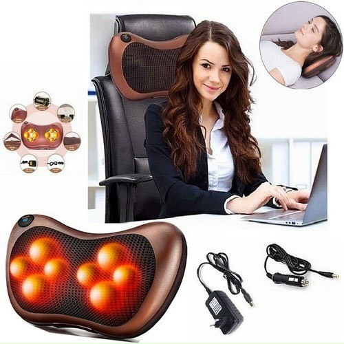 Gối Massage hồng ngoại 8 bi xoay đảo chiều⚡FREE SHIP⚡máy massage cổ vai gáy - công nghệ Nhật Bản - bảo hành 5 năm