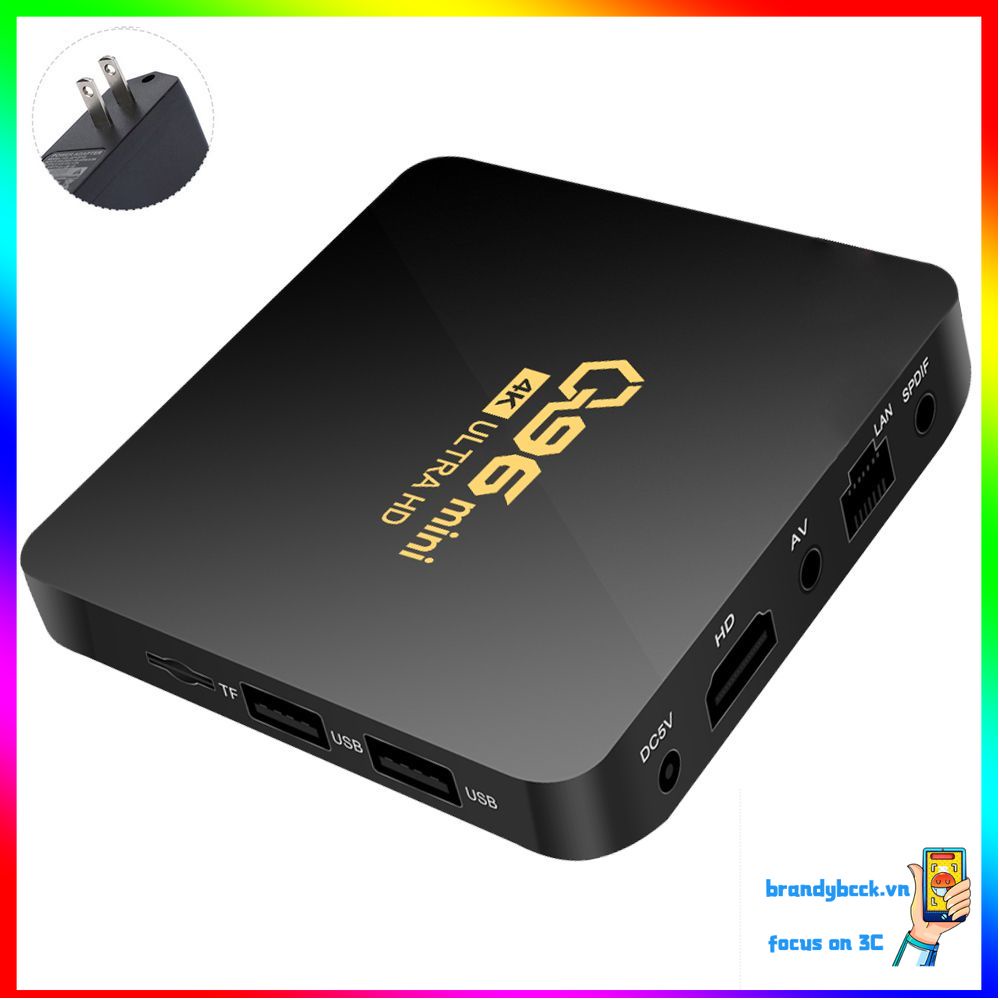 Đầu TV box Q96 mini Android 10.0 S905L L I T 2.4G WIFI 4K 4GB + 64GB ChấT LượNg Cao