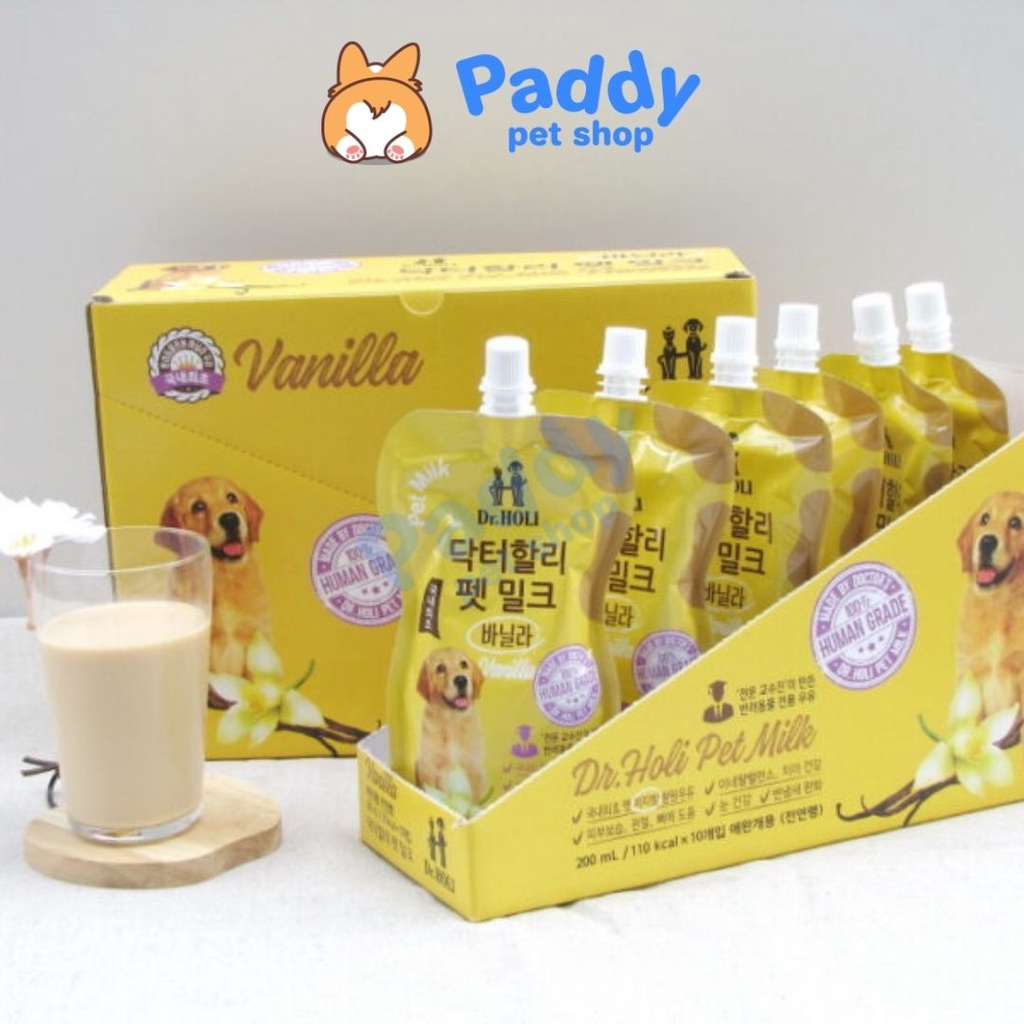 Sữa Tươi Dr Holi Bổ Sung Dinh Dưỡng Cho Chó Mèo 200ml (Nhập khẩu Hàn Quốc)