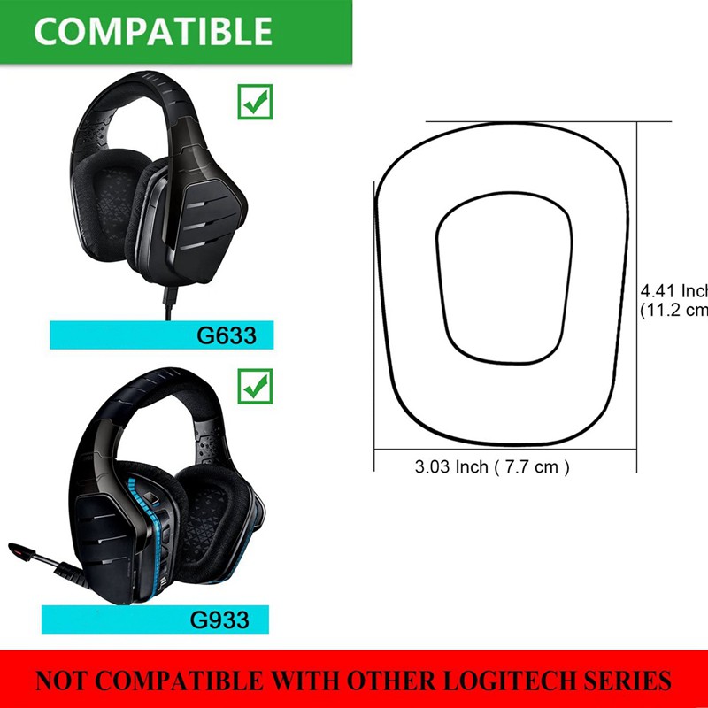 Đệm Bọc Tai Nghe Logitech G633 G933 Chuyên Dụng