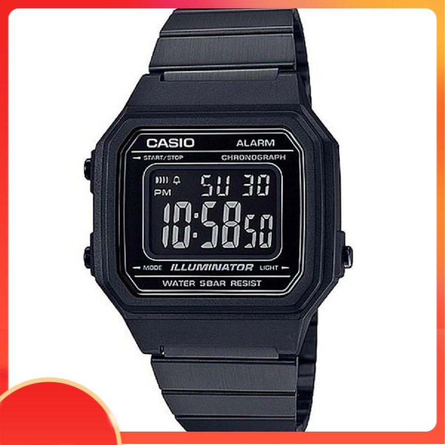 Đồng hồ nam điện tử Casio B650WB-1BDF dây thép (chính hãng Anh Khuê)