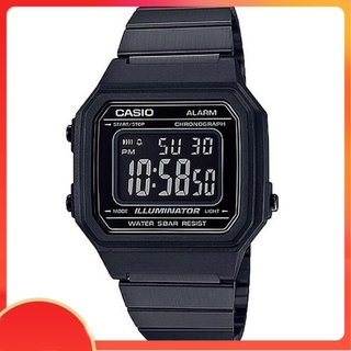 [Mã LT150 giảm 150k đơn 699k] Đồng hồ nam điện tử Casio B650WB-1BDF dây thép (chính hãng Anh Khuê)