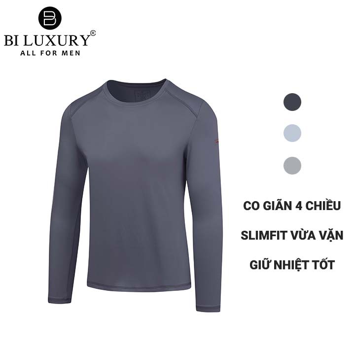 Áo thun nam dài tay giữ nhiệt thời trang Biluxury ATOB00 trơn nhiều màu | BigBuy360 - bigbuy360.vn